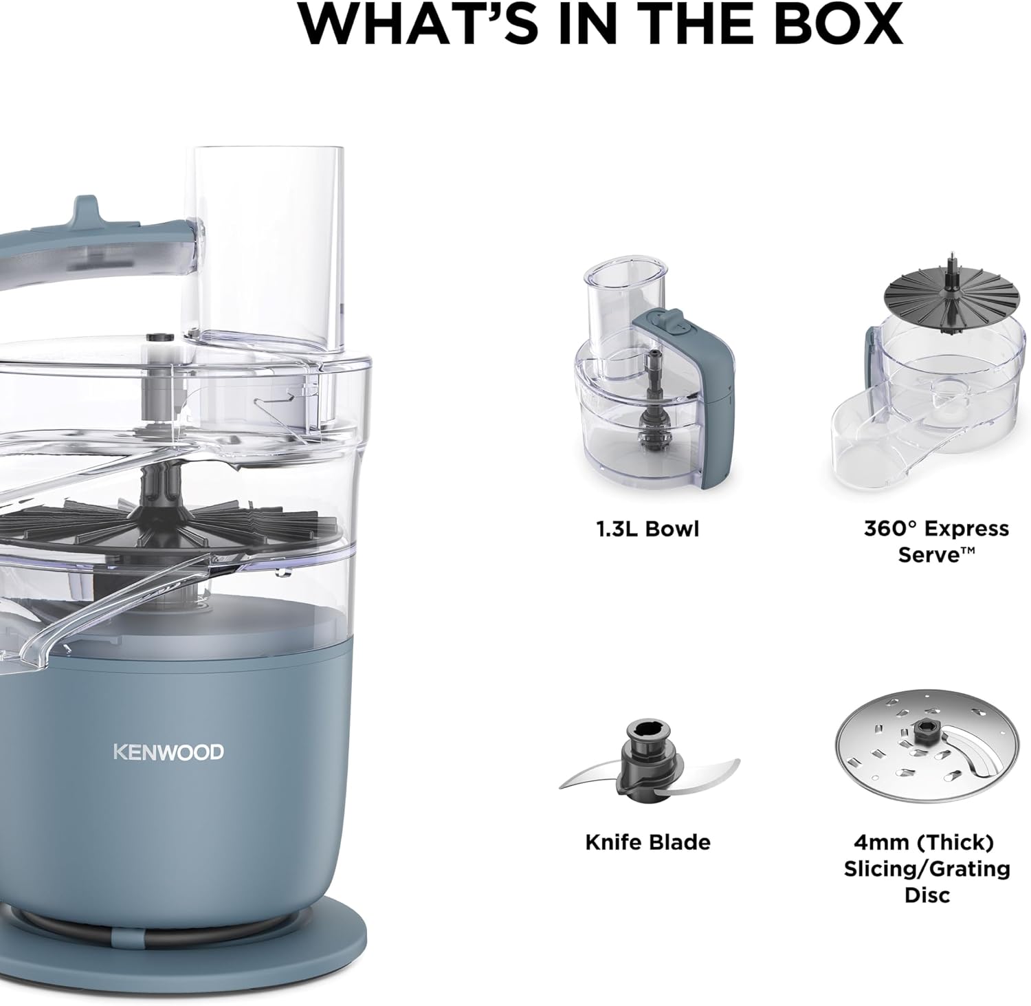 Kenwood, MultiPro Go FDP22.130GY, Food Processor,... - Image 7