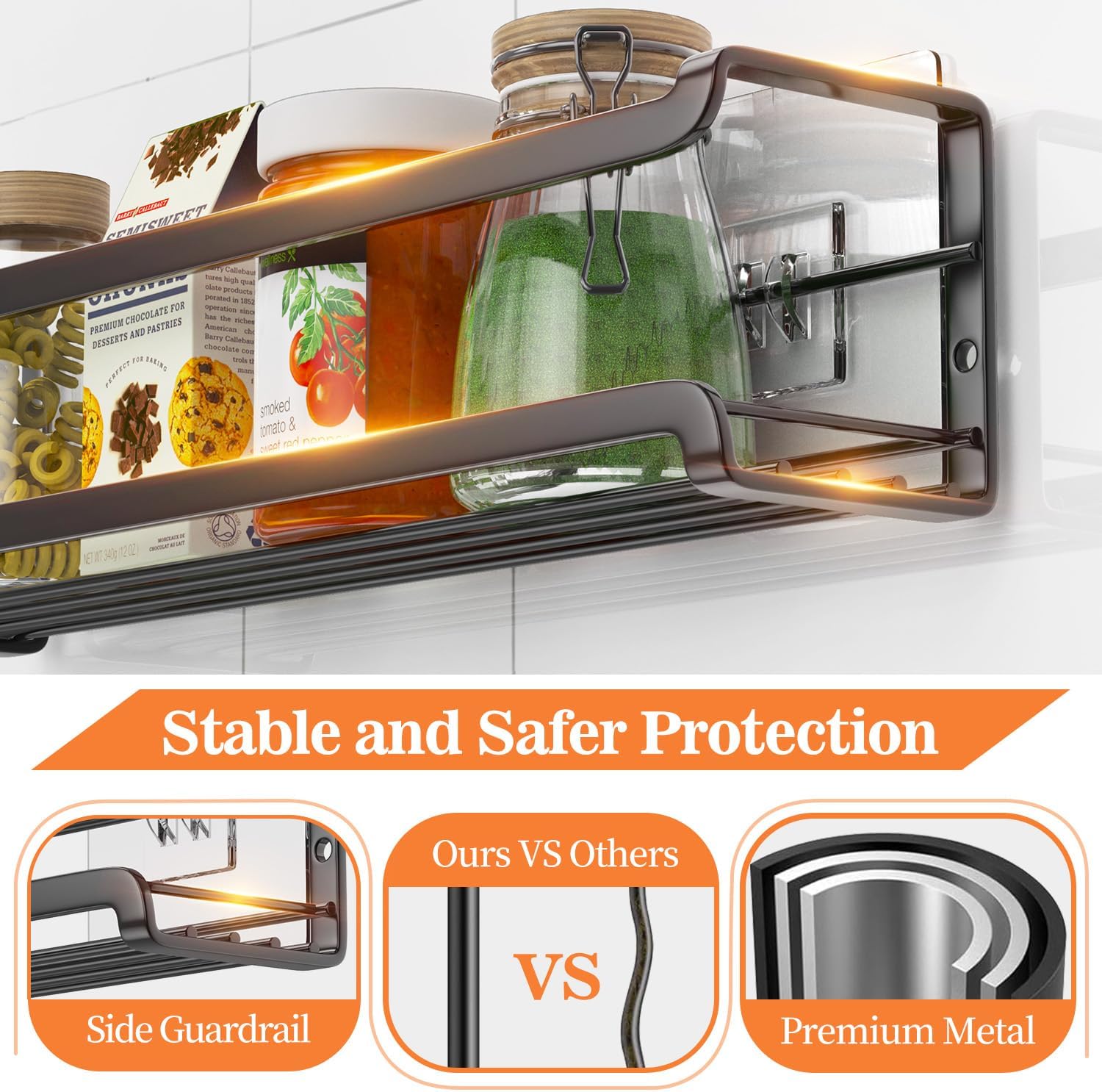 TRAYINDALY Spice Rack Wall Mounted 4 Pack, Space-S... - Image 4
