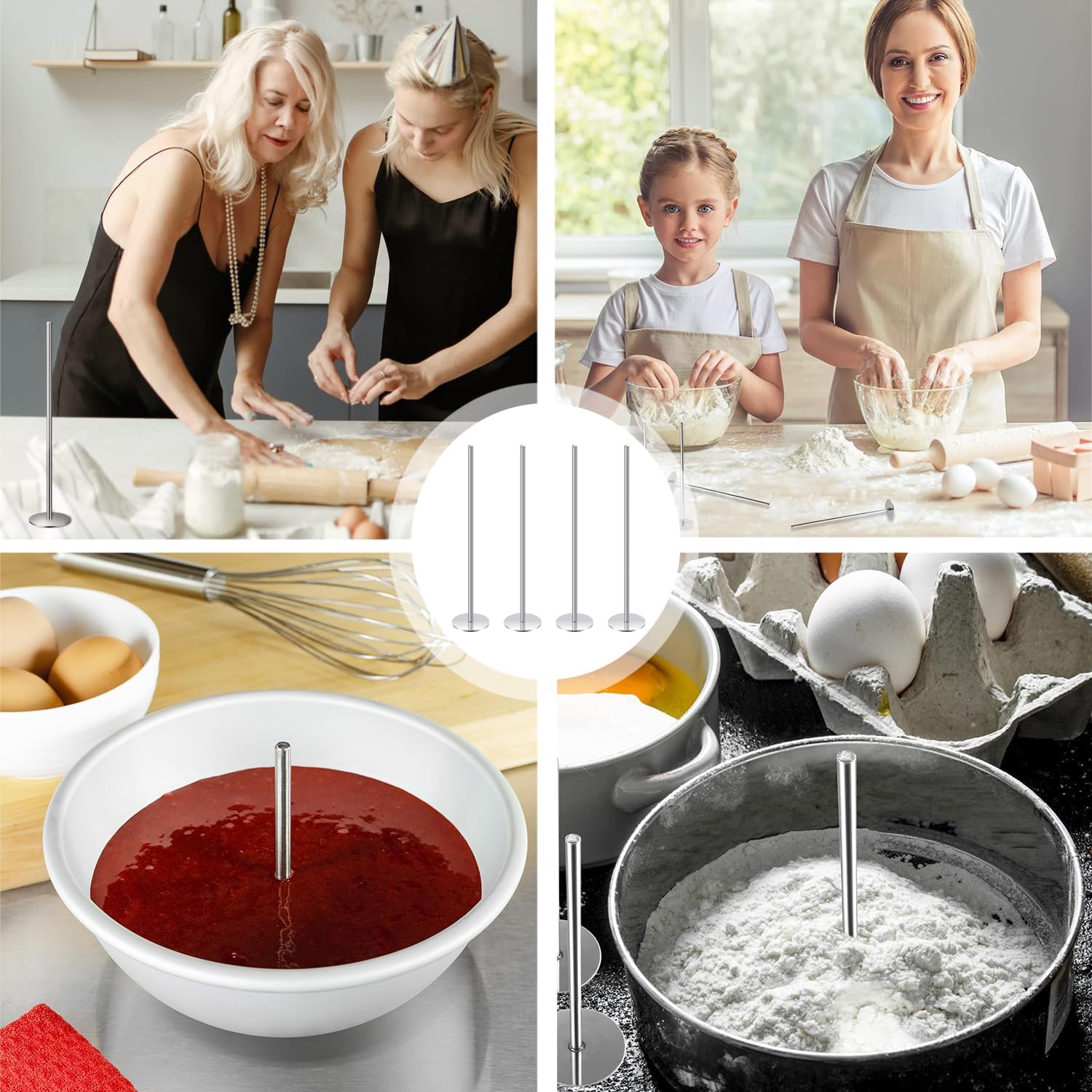 4 pcs Cake Heating Rods for Even Baking (5.5inch) - Image 7