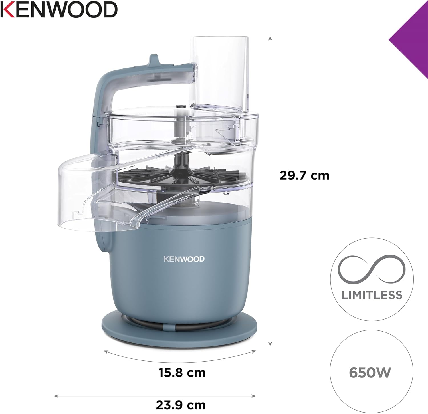 Kenwood, MultiPro Go FDP22.130GY, Food Processor,... - Image 5