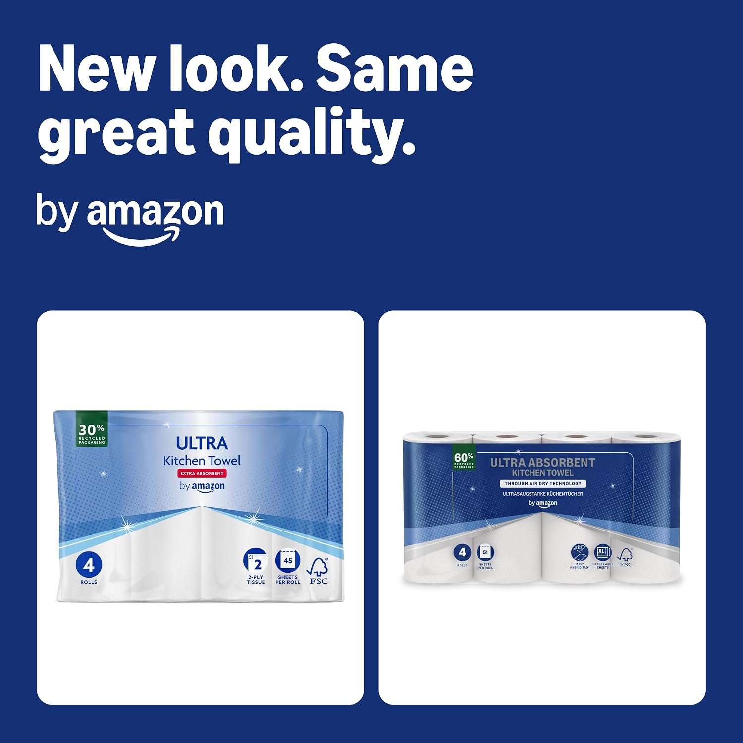 by Amazon Ultra Absorbent TAD Kitchen Roll, 4 Roll... - Image 2