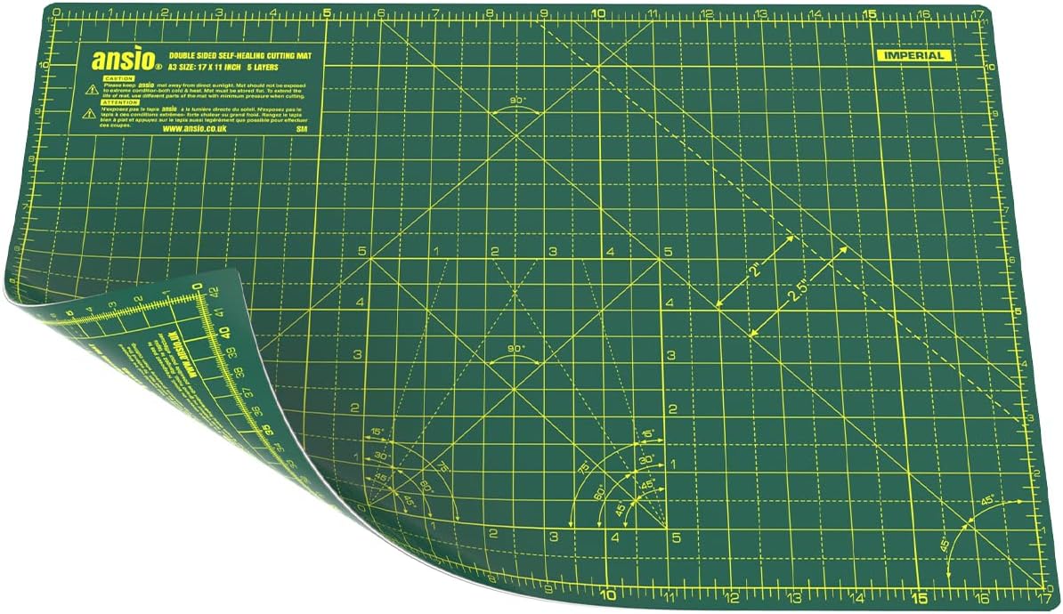 ANSIO Craft Cutting Mat Self Healing A3 Double Sid...