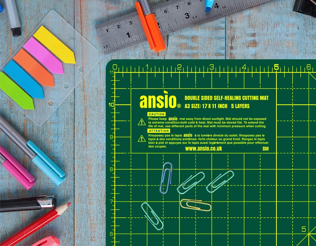 ANSIO Craft Cutting Mat Self Healing A3 Double Sid... - Image 7